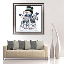 Load image into Gallery viewer, Christmas Snowman 30x30cm(canvas) partial round drill diamond painting
