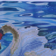 Load image into Gallery viewer, Swan Crystal Picture 40x30cm(canvas) partial round drill diamond painting
