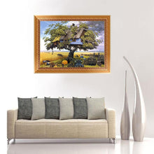 Load image into Gallery viewer, Tree House 40x30cm(canvas) partial square drill diamond painting
