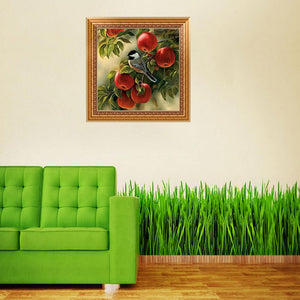 Fruit Bird 30x30cm(canvas) partial square drill diamond painting