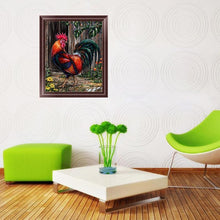 Load image into Gallery viewer, Rooster 30x36cm(canvas) partial round drill diamond painting

