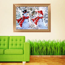 Load image into Gallery viewer, Christmas Snowman Xmas 30x40cm(canvas) partial round drill diamond painting
