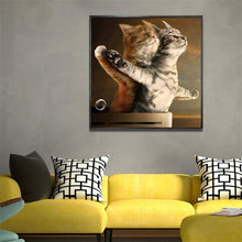 Load image into Gallery viewer, Intimate Cats 30x30cm(canvas) partial round drill diamond painting
