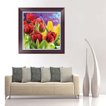 Load image into Gallery viewer, Tulip 30x30cm(canvas) partial round drill diamond painting
