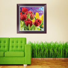 Load image into Gallery viewer, Tulip 30x30cm(canvas) partial round drill diamond painting
