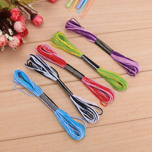 12pcs Durable Polyester Dyeing Line Sewing Cross Stitch Embroidery Threads