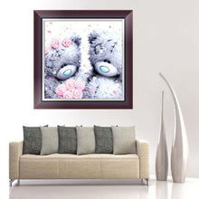 Load image into Gallery viewer, Lover Bear 30x30cm(canvas) partial round drill diamond painting
