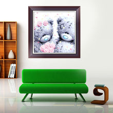 Load image into Gallery viewer, Lover Bear 30x30cm(canvas) partial round drill diamond painting

