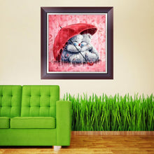 Load image into Gallery viewer, Umbrella Bear 30x30cm(canvas) partial round drill diamond painting
