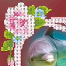 Load image into Gallery viewer, Dolphin 30x30cm(canvas) partial round drill diamond painting
