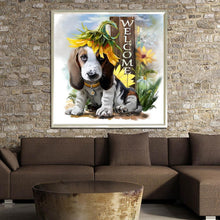 Load image into Gallery viewer, Cute Dog 30x30cm(canvas) partial round drill diamond painting
