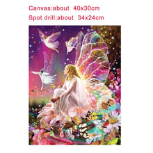 Load image into Gallery viewer, Butterfly Fairy 40x30cm(canvas) partial round drill diamond painting
