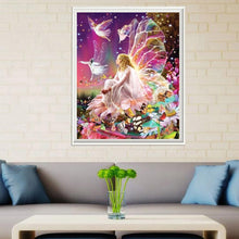 Load image into Gallery viewer, Butterfly Fairy 40x30cm(canvas) partial round drill diamond painting
