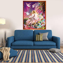 Load image into Gallery viewer, Butterfly Fairy 40x30cm(canvas) partial round drill diamond painting
