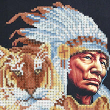 Load image into Gallery viewer, Tribal Leader Animal 40x30cm(canvas) partial round drill diamond painting
