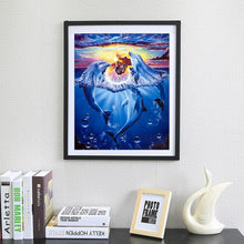 Load image into Gallery viewer, 2 Dolphins 40x30cm(canvas) partial round drill diamond painting
