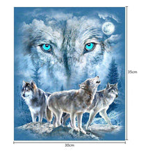 Load image into Gallery viewer, Wolf Living Room 30x35cm(canvas) partial round drill diamond painting

