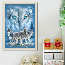 Load image into Gallery viewer, Wolf Living Room 30x35cm(canvas) partial round drill diamond painting

