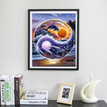 Load image into Gallery viewer, Dolphins 30x40cm(canvas) partial round drill diamond painting
