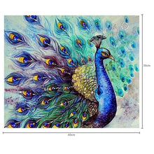 Load image into Gallery viewer, Peacock 30x40cm(canvas) partial round drill diamond painting
