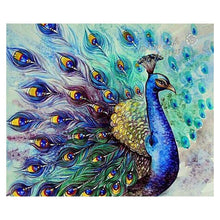 Load image into Gallery viewer, Peacock 30x40cm(canvas) partial round drill diamond painting

