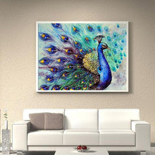 Load image into Gallery viewer, Peacock 30x40cm(canvas) partial round drill diamond painting
