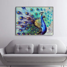 Load image into Gallery viewer, Peacock 30x40cm(canvas) partial round drill diamond painting
