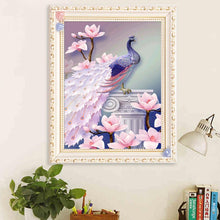Load image into Gallery viewer, Peacock 30x50cm(canvas) partial round drill diamond painting
