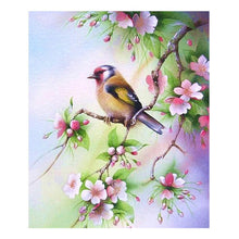 Load image into Gallery viewer, Frameless Branch Bird 30x35cm(canvas) partial round drill diamond painting
