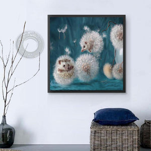 Dandelion Hedgehog 30x30cm(canvas) full round drill diamond painting