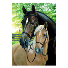Load image into Gallery viewer, Horses 40x30cm(canvas) full round drill diamond painting
