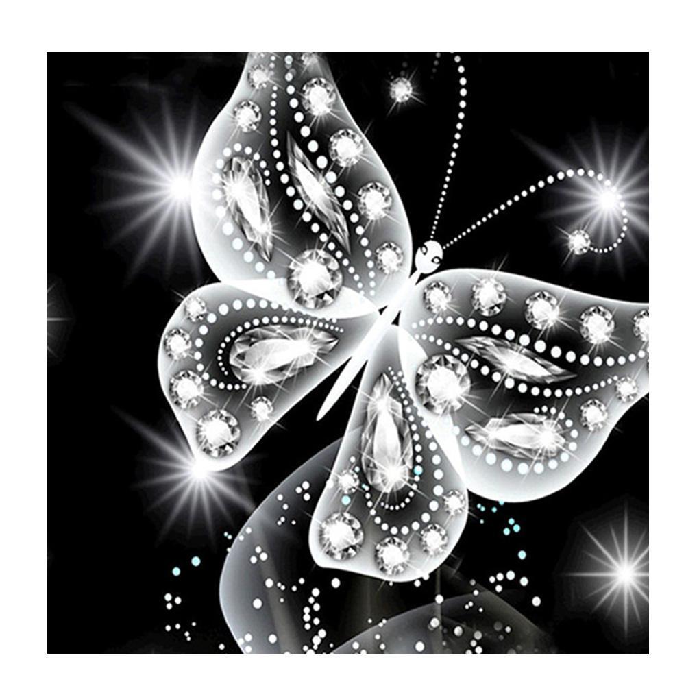 Butterfly 30x30cm(canvas) partial round drill diamond painting