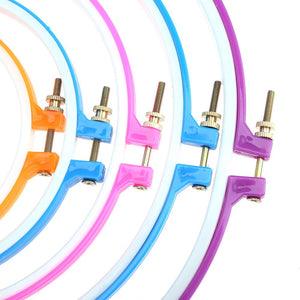 5pcs Plastic Cross Stitch Embroidery Hoop Ring Craft Sewing Machine Frame