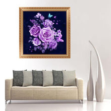 Load image into Gallery viewer, Rose 30x30cm(canvas) full round drill diamond painting
