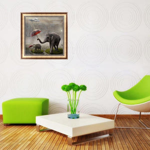 Elephant 30x30cm(canvas) partial round drill diamond painting