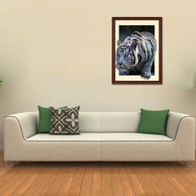 Load image into Gallery viewer, White Tiger 35x45cm(canvas) partial round drill diamond painting
