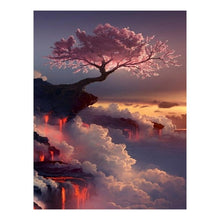 Load image into Gallery viewer, Cliff Tree 42x32cm(canvas) partial round drill diamond painting
