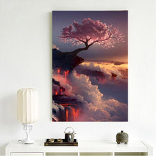 Load image into Gallery viewer, Cliff Tree 42x32cm(canvas) partial round drill diamond painting
