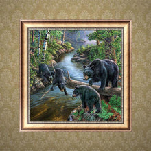 Load image into Gallery viewer, Bears 30x30cm(canvas) partial round drill diamond painting
