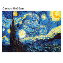 Load image into Gallery viewer, Starry Night 40x30cm(canvas) full round drill diamond painting
