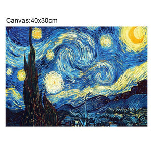 Starry Night 40x30cm(canvas) full round drill diamond painting