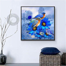 Load image into Gallery viewer, Blue Bird Picture 30x30cm(canvas) partial round drill diamond painting
