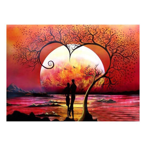 Lover 30x40cm(canvas) partial round drill diamond painting