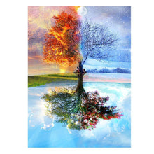 Load image into Gallery viewer, Tree 40x30cm(canvas) partial round drill diamond painting
