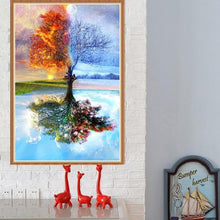 Load image into Gallery viewer, Tree 40x30cm(canvas) partial round drill diamond painting
