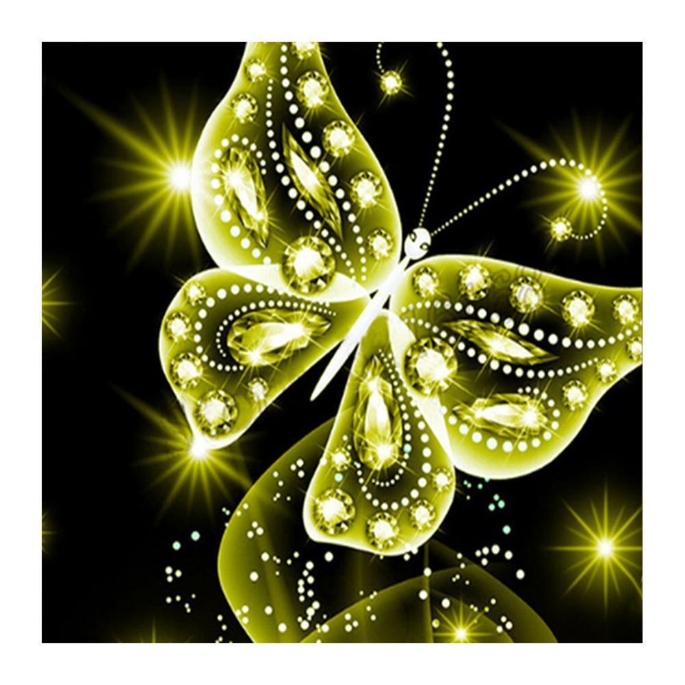 Butterfly 30x30cm(canvas) partial round drill diamond painting