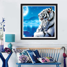 Load image into Gallery viewer, tiger 30x30cm(canvas) partial round drill diamond painting
