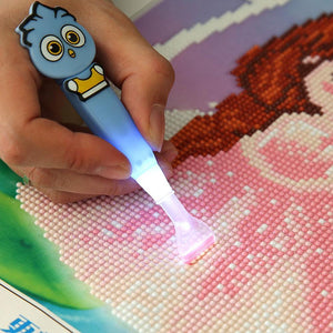 5D DIY Diamond Painting Craft Needlework Tool Point Drill Pen with Light