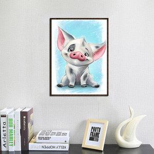 Pig 40x30cm(canvas) partial round drill diamond painting