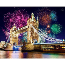 Load image into Gallery viewer, Fireworks Bridge 40x30cm(canvas) full round drill diamond painting
